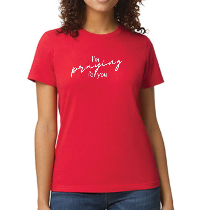 Womens Graphic T-shirt Say it Soul I’m Praying for you Illustration - Womens