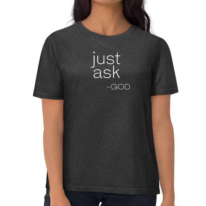 Womens Graphic T-shirt Say it Soul ??ust Ask-god’ Statement Shirt, - Womens