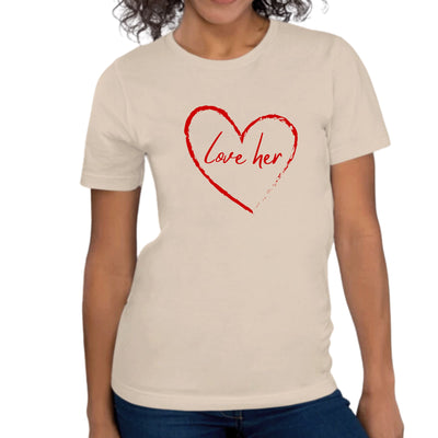 Womens Graphic T-shirt Say It Soul Love Her Red - Womens | T-Shirts