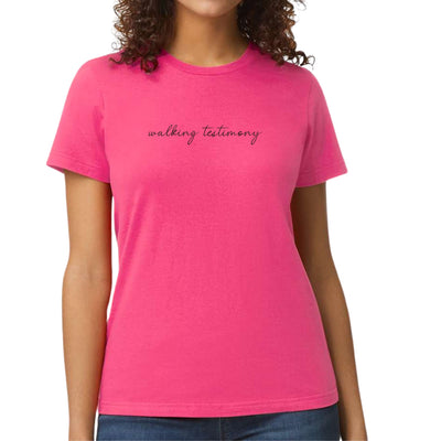 Womens Graphic T-shirt Say It Soul Walking Testimony Illustration, - Womens