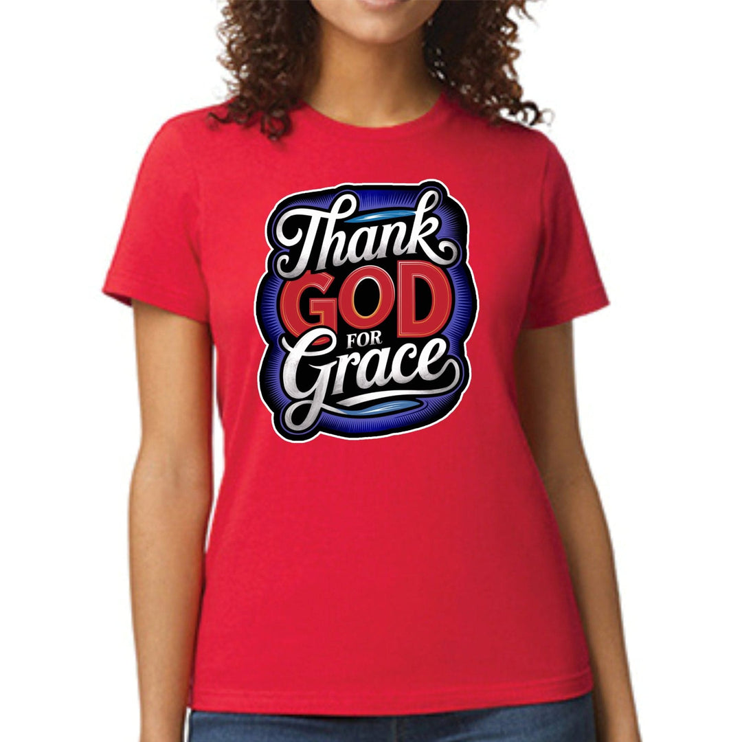 Womens Graphic T-shirt Thank God for Grace - Womens | T-Shirts