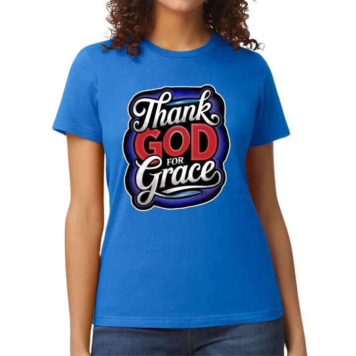 Womens Graphic T-shirt Thank God for Grace - Womens | T-Shirts