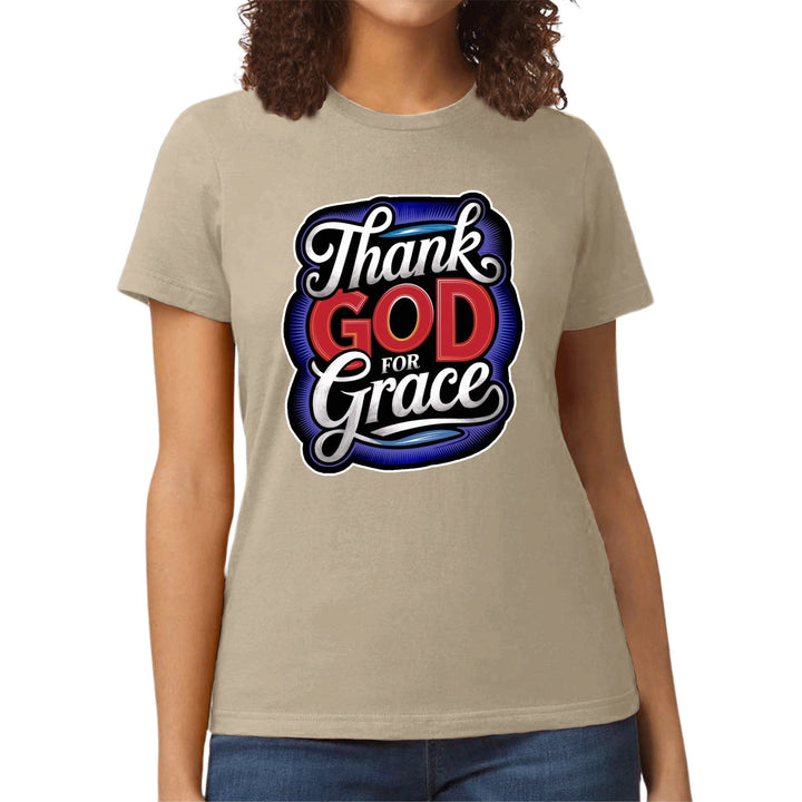 Womens Graphic T-shirt Thank God for Grace - Womens | T-Shirts