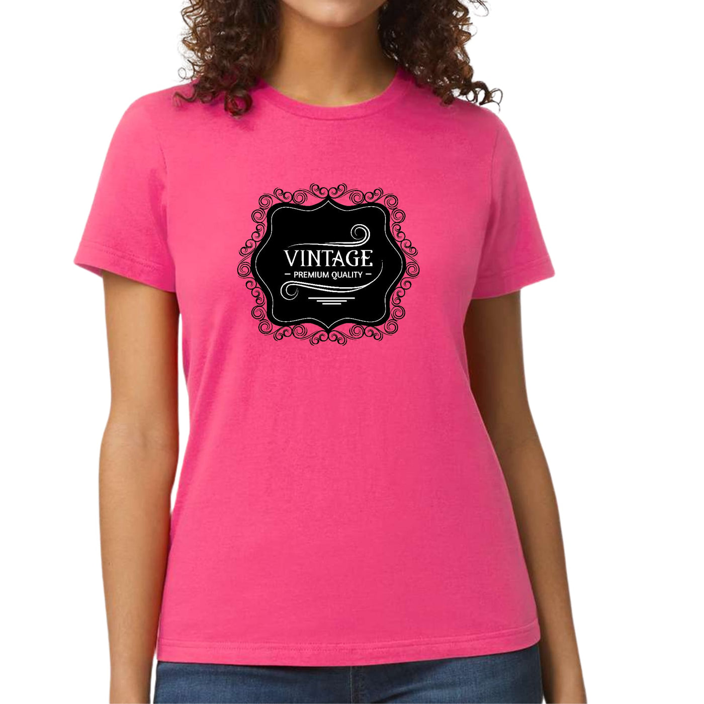 Womens Graphic T-shirt Vintage Premium Quality Black White - Womens | T-Shirts
