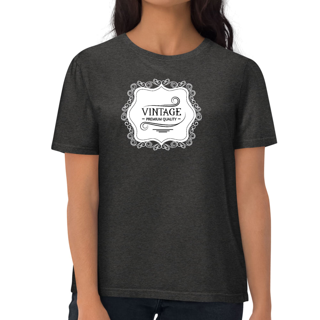 Womens Graphic T-shirt Vintage Premium Quality White Black - Womens/T-Shirts