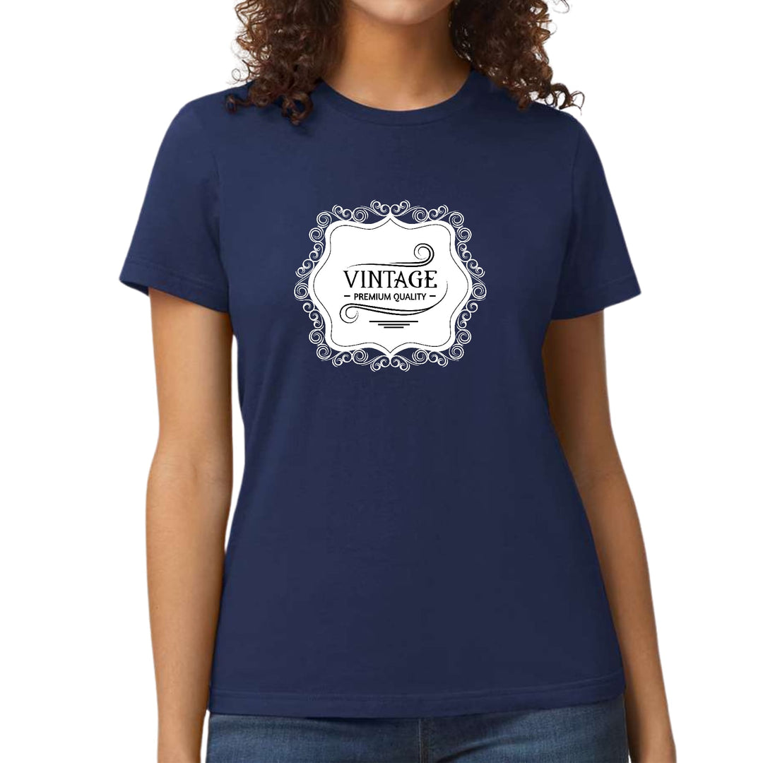 Womens Graphic T-shirt Vintage Premium Quality White Black - Womens/T-Shirts