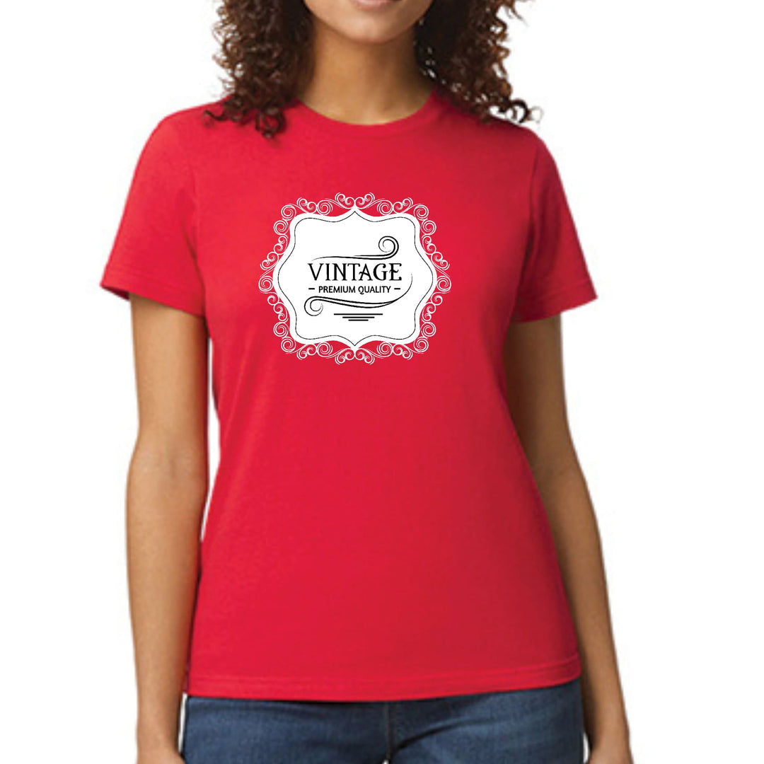 Womens Graphic T-shirt Vintage Premium Quality White Black - Womens/T-Shirts
