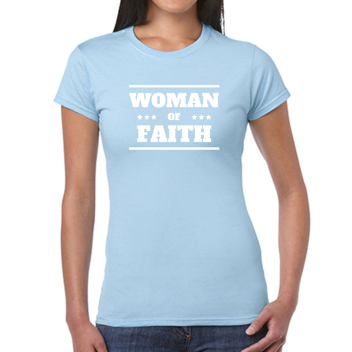 Womens Graphic T-shirt Woman of Faith - Womens | T-Shirts