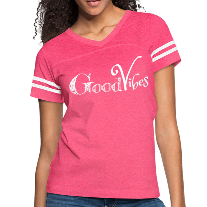 Womens Graphic Vintage Tee Good Vibes Sport T-shirt - Womens | T-Shirts