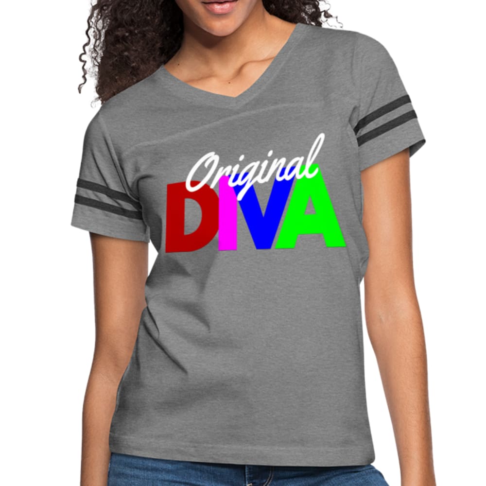 Womens Graphic Vintage Tee - Original Diva Sport T-shirt