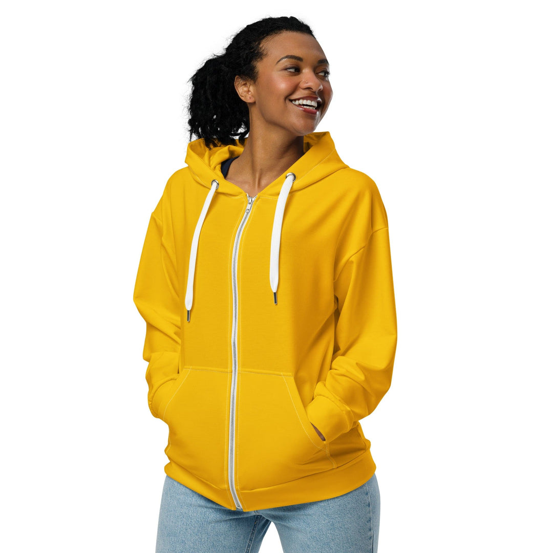 Womens Graphic Zip Hoodie Amber Orange