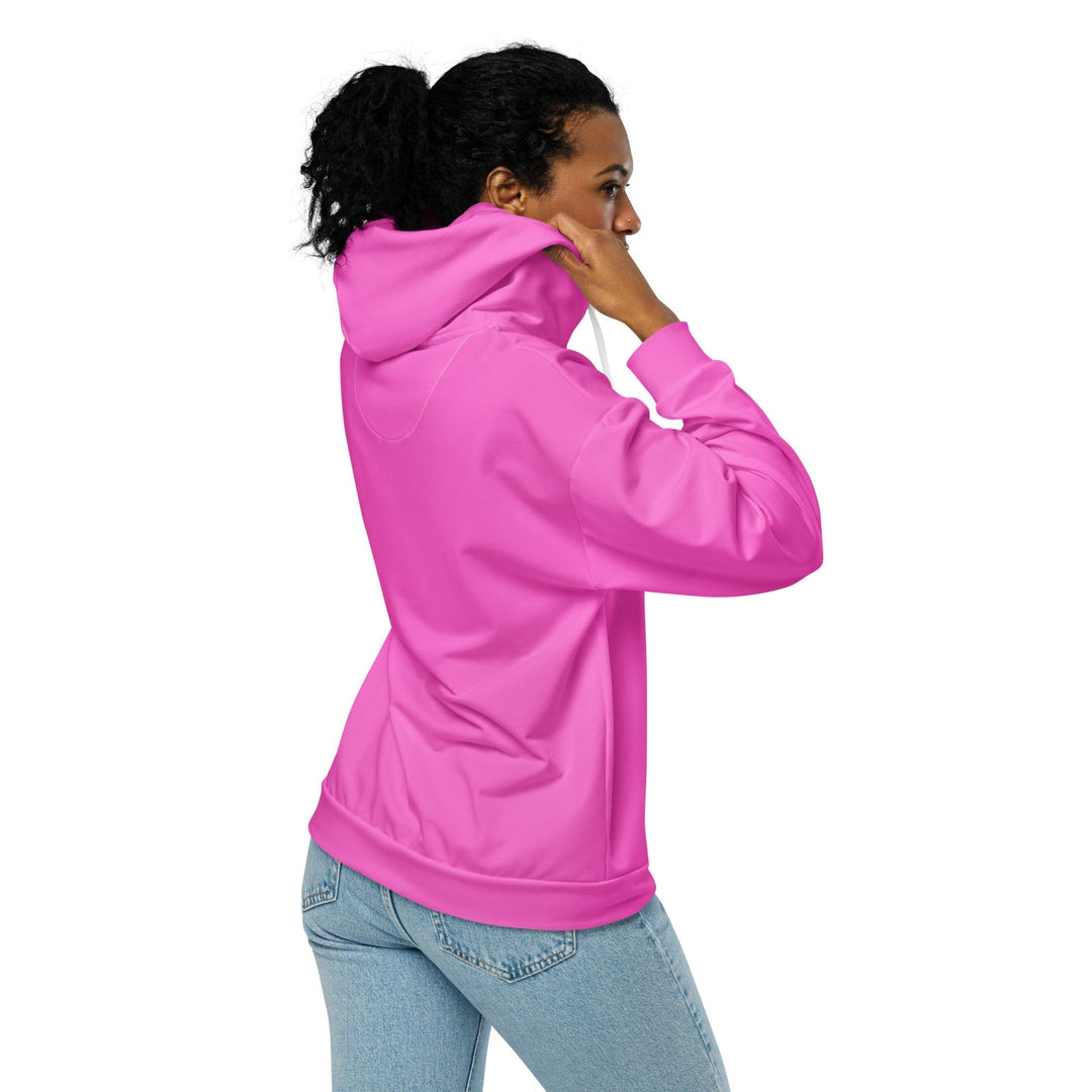 Womens Graphic Zip Hoodie Pink