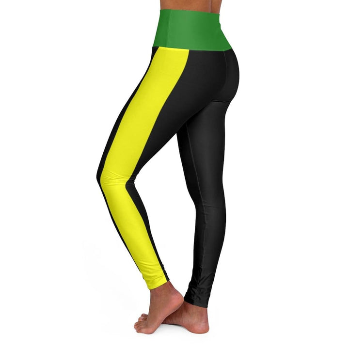 Womens High-waist Fitness Legging Yoga Pants Black Red Yellow Green - Womens