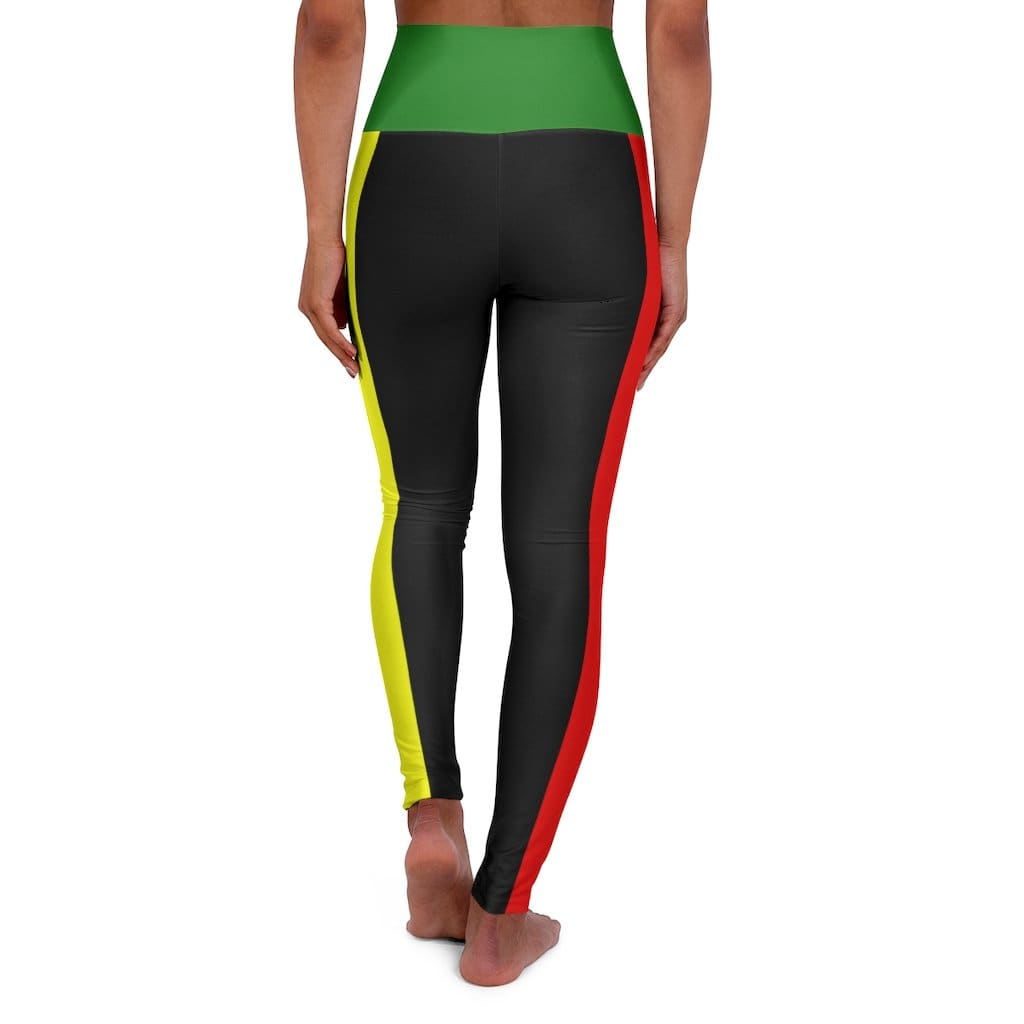 Womens High-waist Fitness Legging Yoga Pants Black Red Yellow Green - Womens