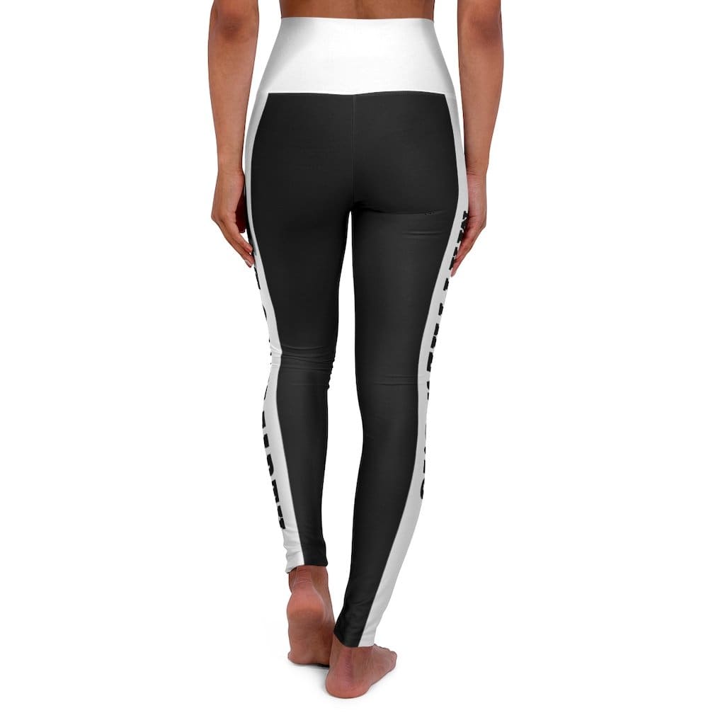 Womens High-waist Fitness Legging Yoga Pants Black White Salt of the Earth