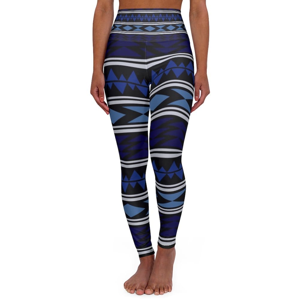 Womens High-waist Fitness Legging Yoga Pants Dark Blue Chic Boho - Womens