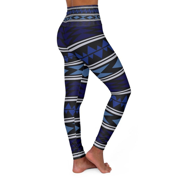 Womens High-waist Fitness Legging Yoga Pants Dark Blue Chic Boho - Womens