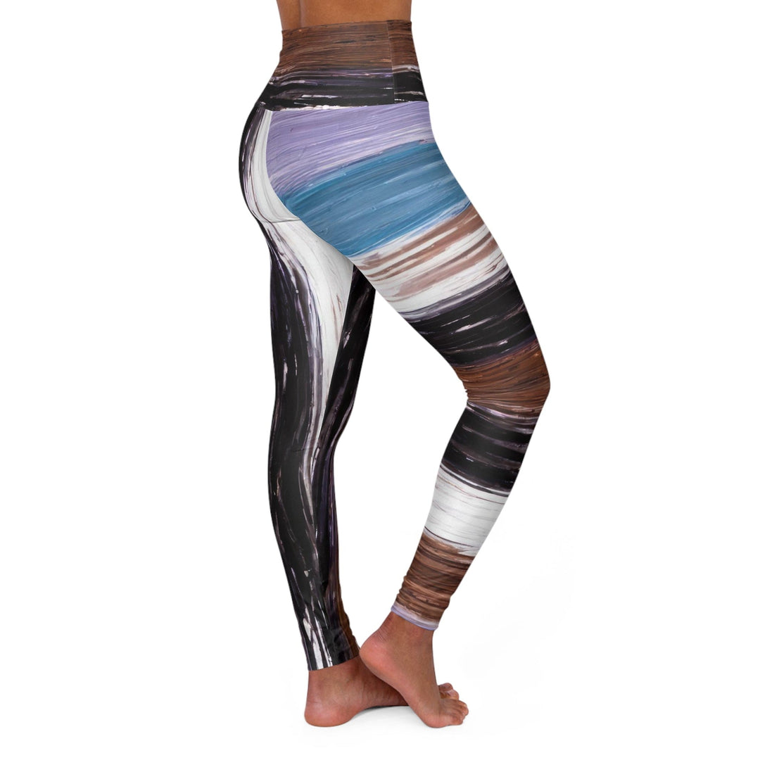 Womens High-waist Fitness Legging Yoga Pants Lavender Black Brown Rustic