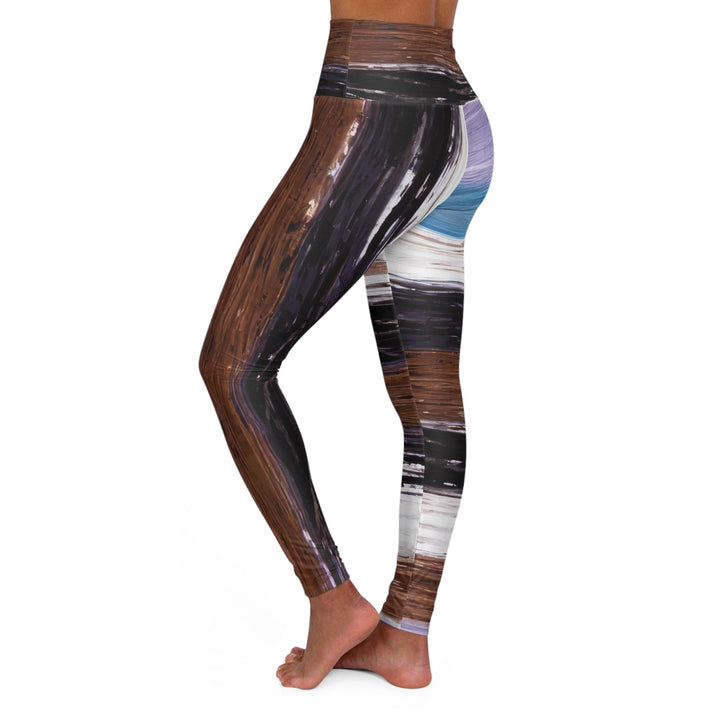 Womens High-waist Fitness Legging Yoga Pants Lavender Black Brown Rustic