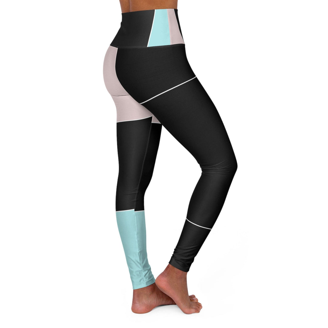 Womens High-waist Fitness Legging Yoga Pants - Pastel Pink Black Blue