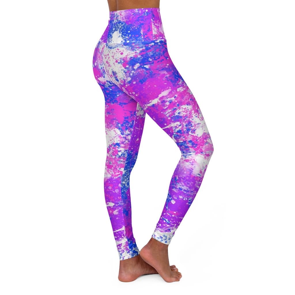 Womens High-waist Fitness Legging Yoga Pants Pink Blue Pastel - Womens