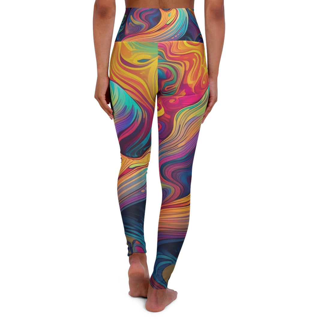 Womens High-waist Fitness Legging Yoga Pants Vibrant Psychedelic Kaleidoscope