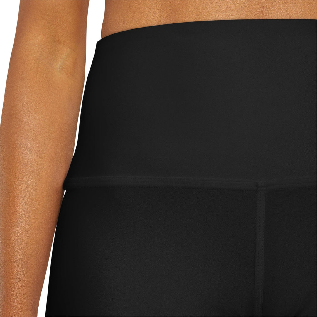 Womens High Waisted Black Yoga Shorts Say it Soul ??ust Ask-god’ Statement