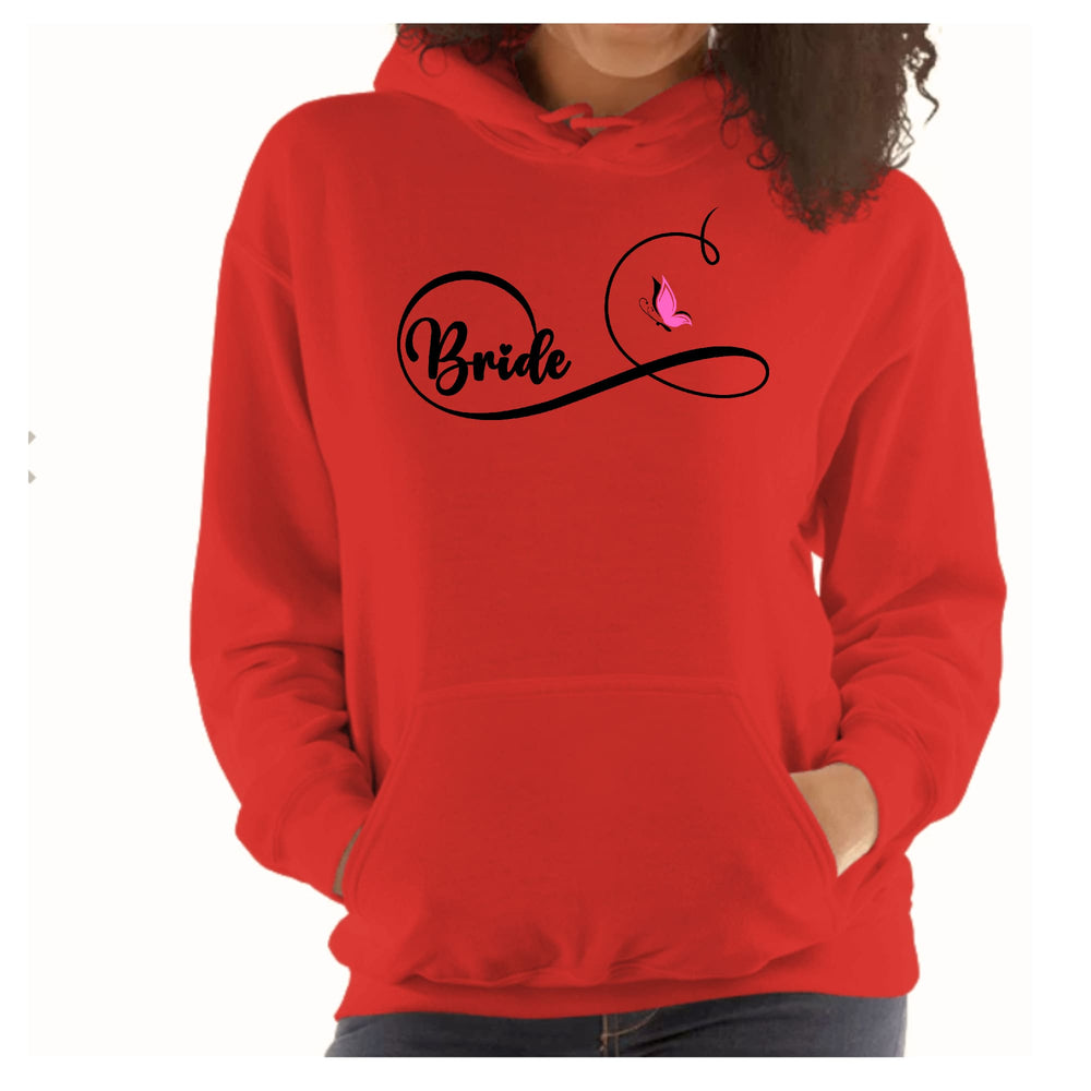 Womens Hoodie Bride - Wedding Bridal Butterfly Illustration - Womens | Hoodies