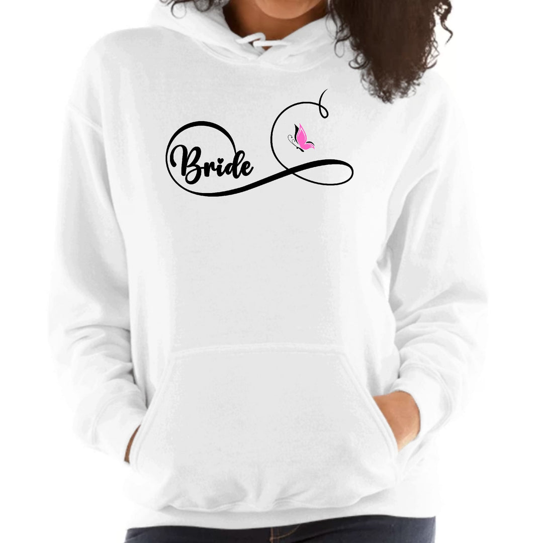 Womens Hoodie Bride - Wedding Bridal Butterfly Illustration - Womens | Hoodies