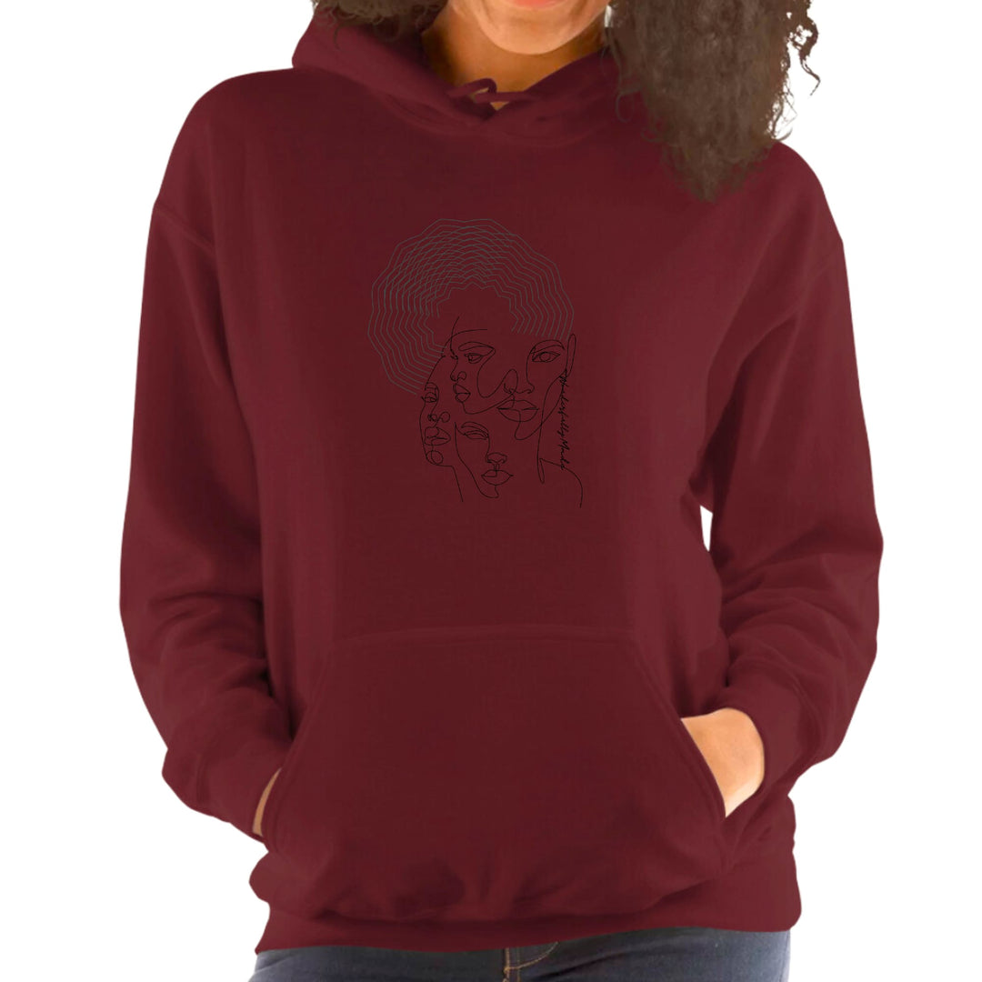Womens Hoodie Every Woman Is Wonderfully Made Black Illustration - Womens