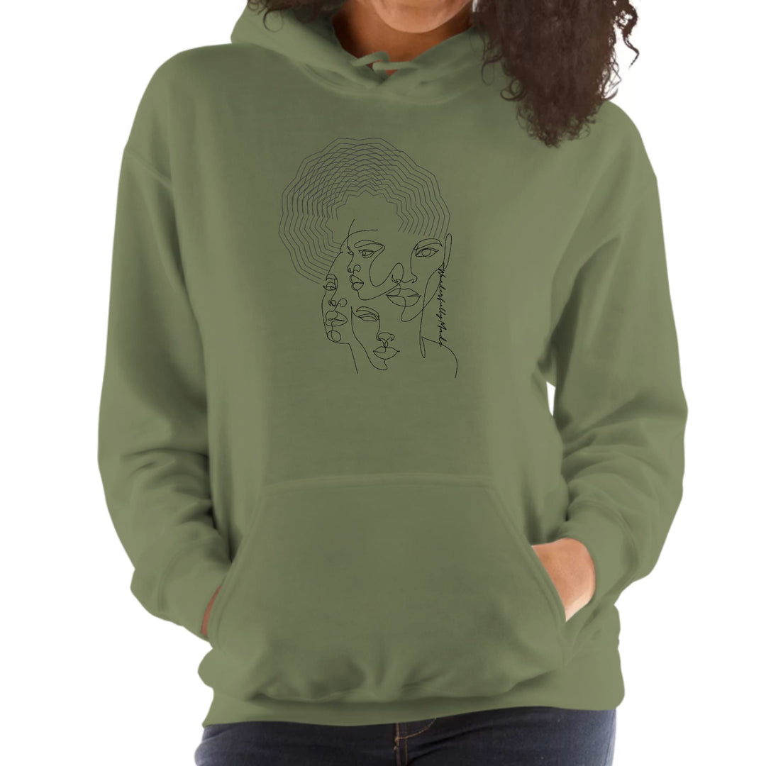 Womens Hoodie Every Woman is Wonderfully Made Black Illustration - Womens