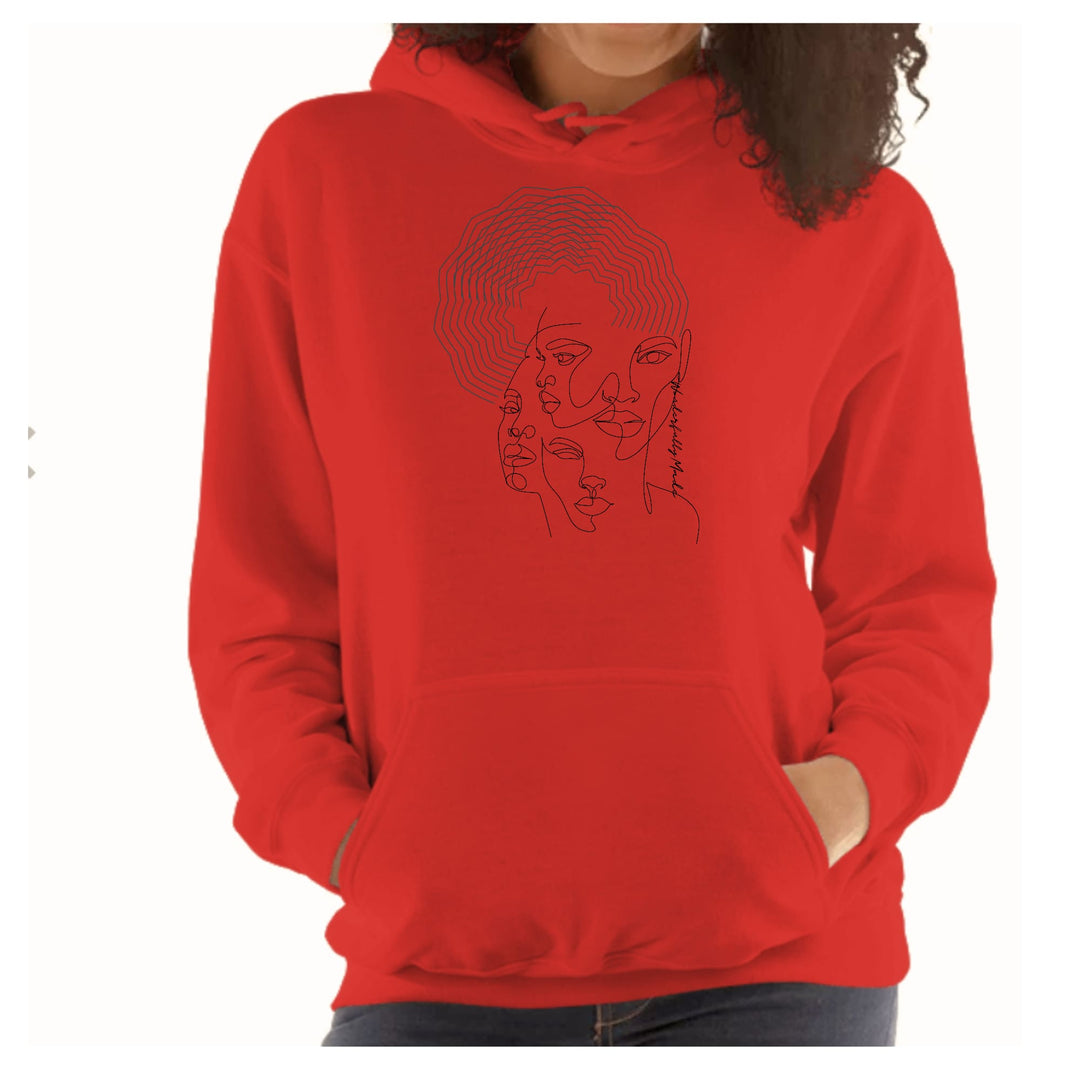 Womens Hoodie Every Woman is Wonderfully Made Black Illustration - Womens