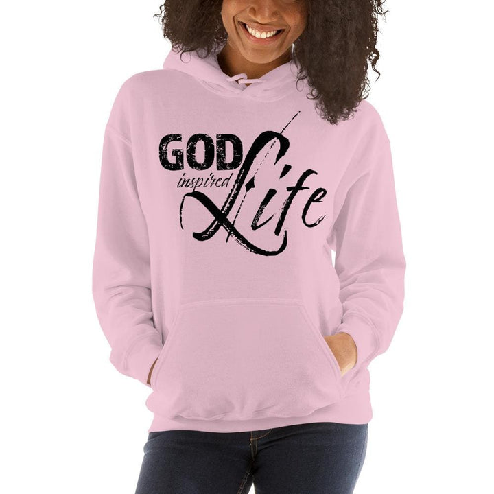 Womens Hoodie - Pullover Hooded Sweatshirt -god Inspired Life/black - Womens