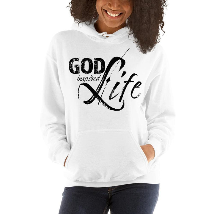 Womens Hoodie - Pullover Hooded Sweatshirt -god Inspired Life/black - Womens