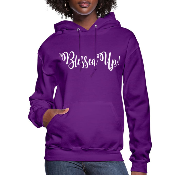 Womens Hoodie - Pullover Hooded Sweatshirt - Graphic/blessed Up - Womens