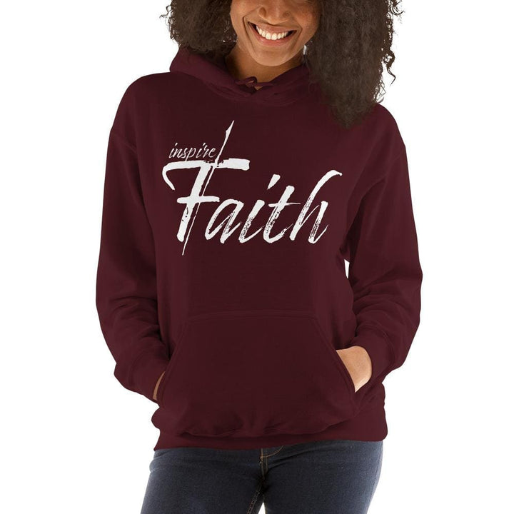 Womens Hoodie - Pullover Hooded Sweatshirt - Graphic/inspire Faith - Womens