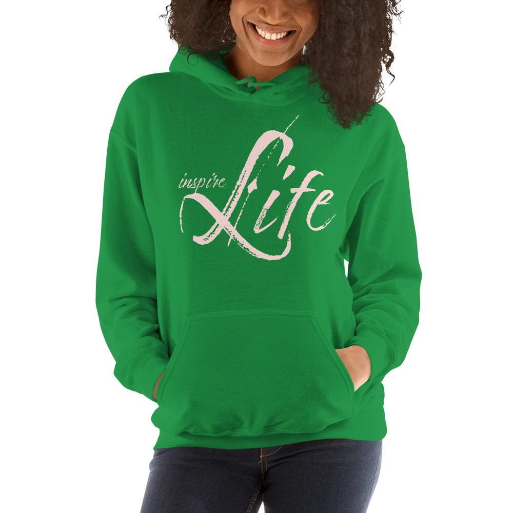 Womens Hoodie - Pullover Hooded Sweatshirt - Graphic/inspire Life - Womens