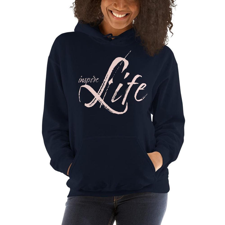 Womens Hoodie - Pullover Hooded Sweatshirt - Graphic/inspire Life - Womens