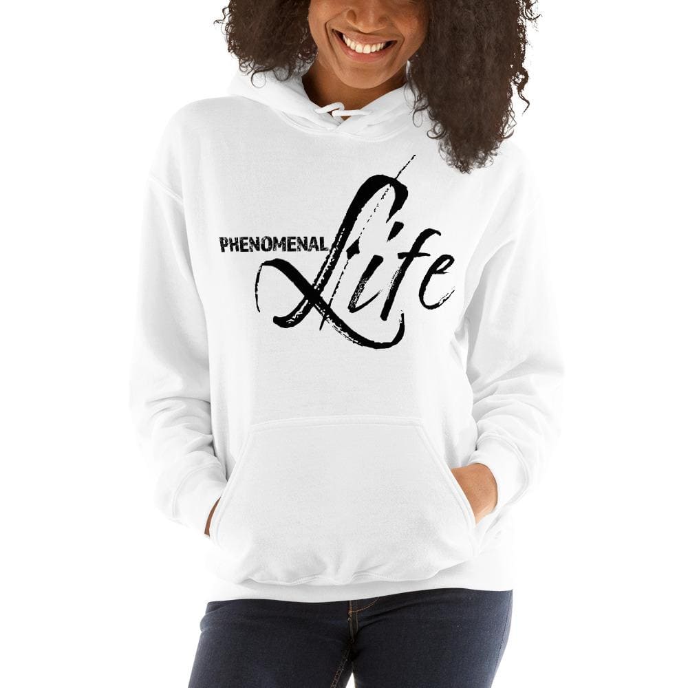 Womens Hoodie - Pullover Sweatshirt - Black Graphic/phenomenal Life - Womens