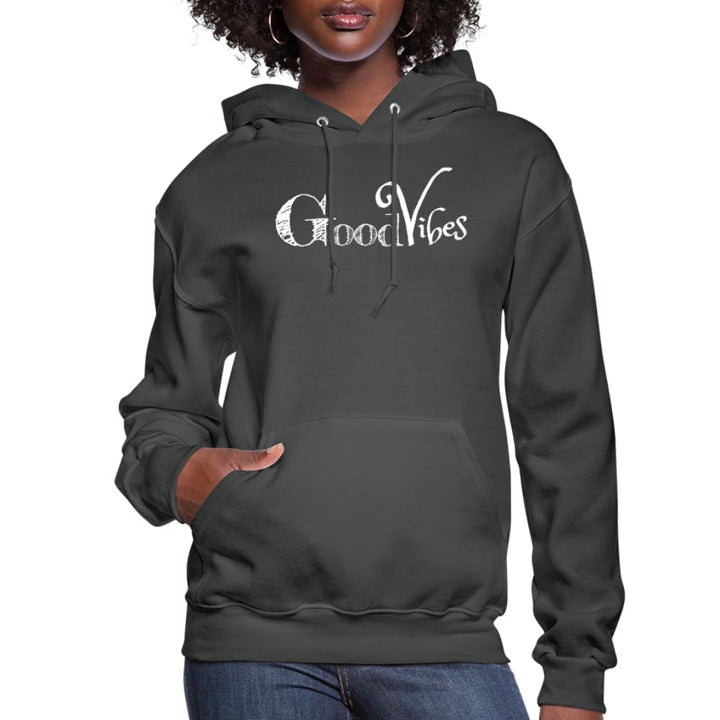 Womens Hoodie - Pullover Sweatshirt - Graphic/good Vibes - Womens | Hoodies