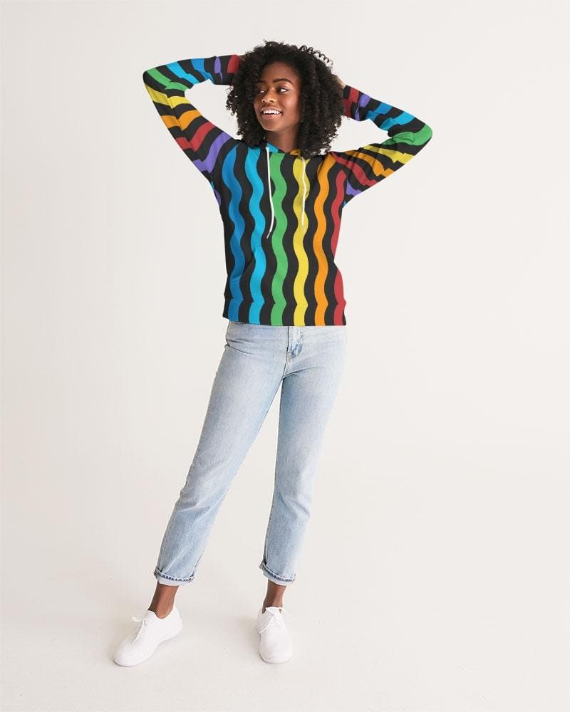 Womens Hoodie - Pullover Sweatshirt - Graphic/rainbow Stripe - Womens | Hoodies