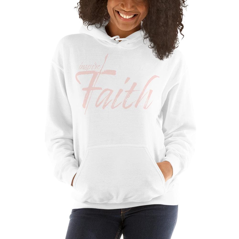 Womens Hoodie - Pullover Sweatshirt - Pink Graphic / Inspire Faith - Womens