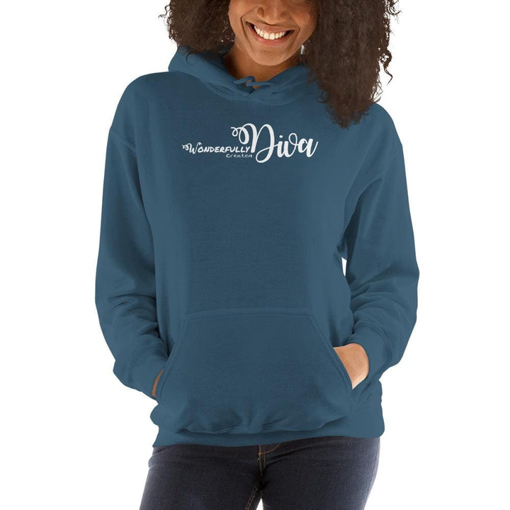 Womens Hoodie - Pullover Sweatshirt - Wonderfully Created Diva - Womens