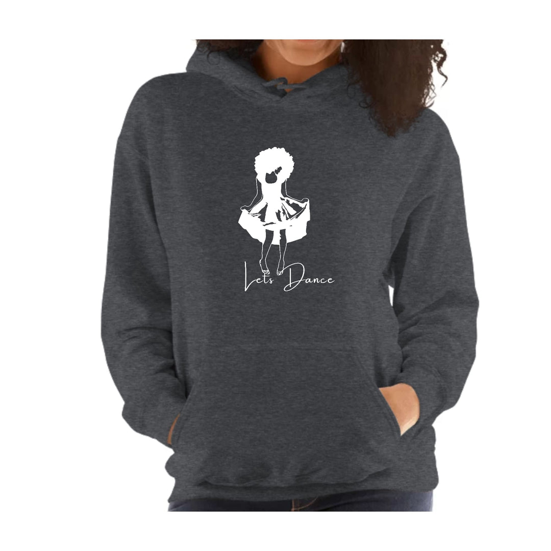 Womens Hoodie Say it Soul Lets Dance White Line Art Print - Womens | Hoodies