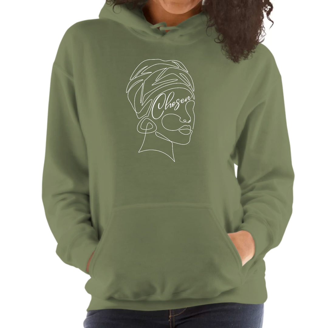 Womens Hoodie Say it Soul - Line Art Woman Self Worth Line Art, - Womens