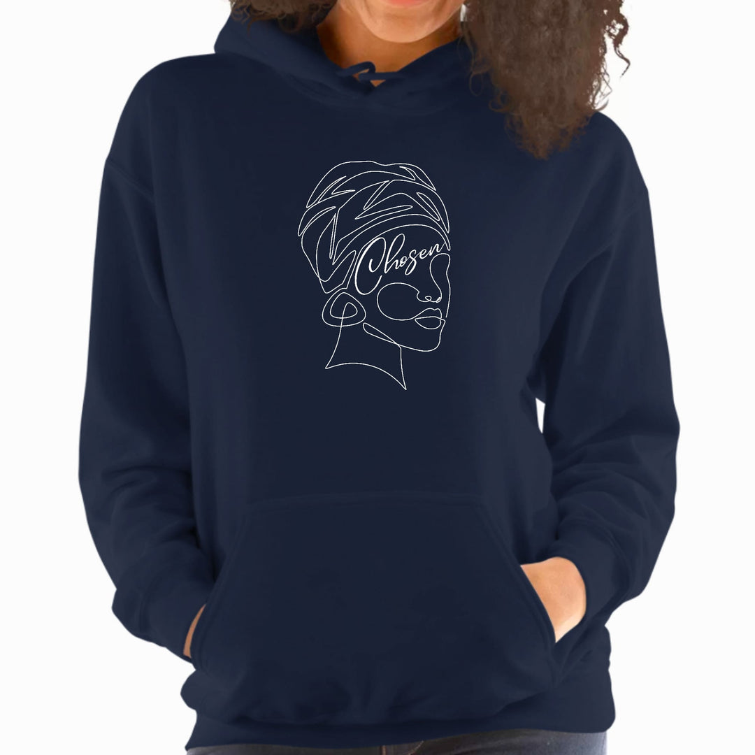 Womens Hoodie Say it Soul - Line Art Woman Self Worth Line Art, - Womens