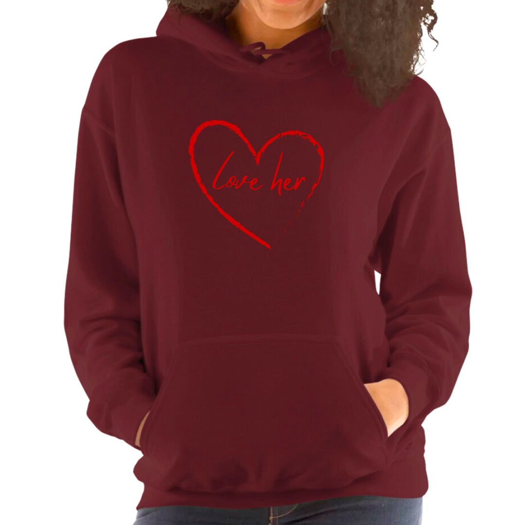 Womens Hoodie Say it Soul Love Her Red - Womens | Hoodies