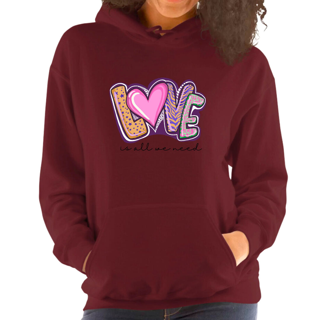 Womens Hoodie Say it Soul - Love is All we Need - Womens | Hoodies