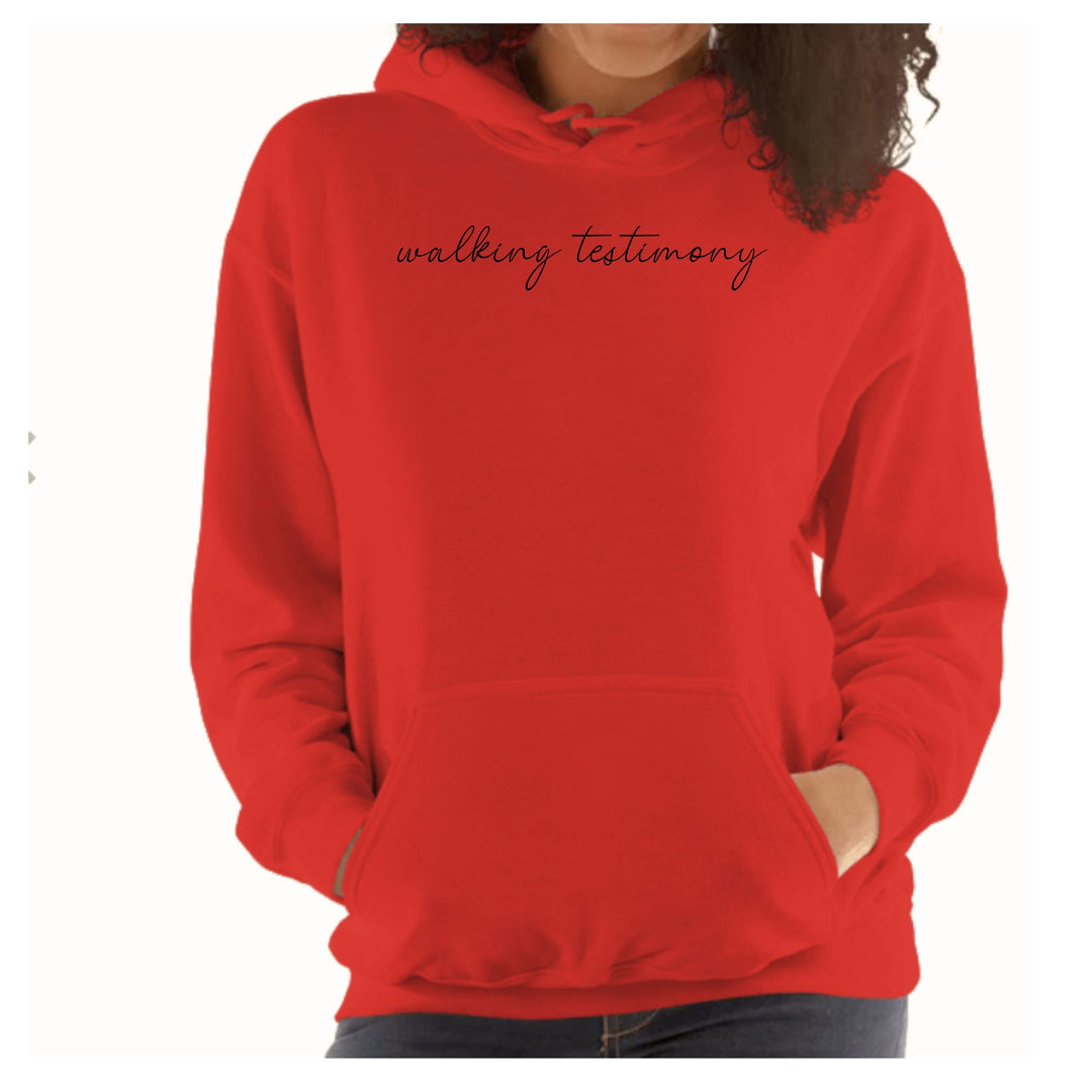 Womens Hoodie Say it Soul Walking Testimony Illustration Black - Womens