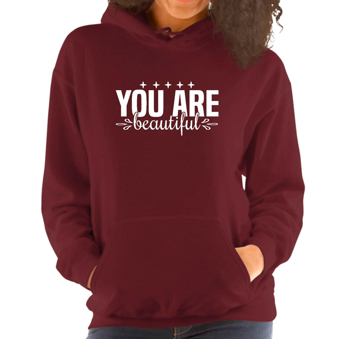 Womens Hoodie you are Beautiful Inspiration Affirmation - Womens | Hoodies